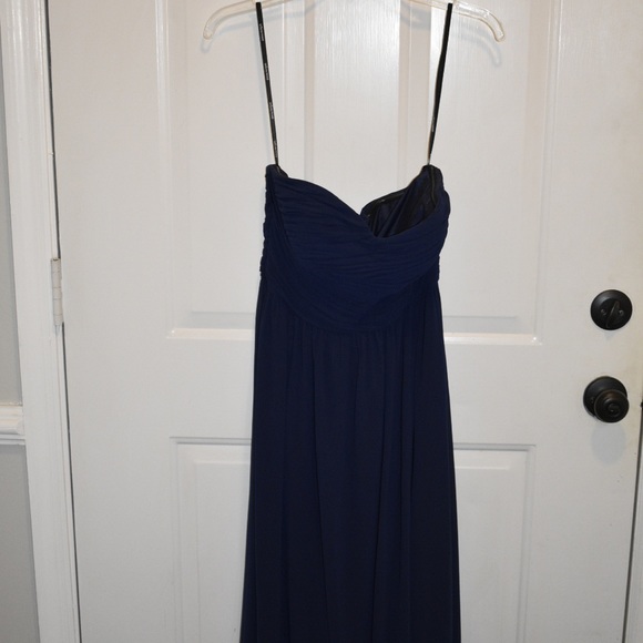 Donna Morgan Navy strapless - Picture 2 of 5